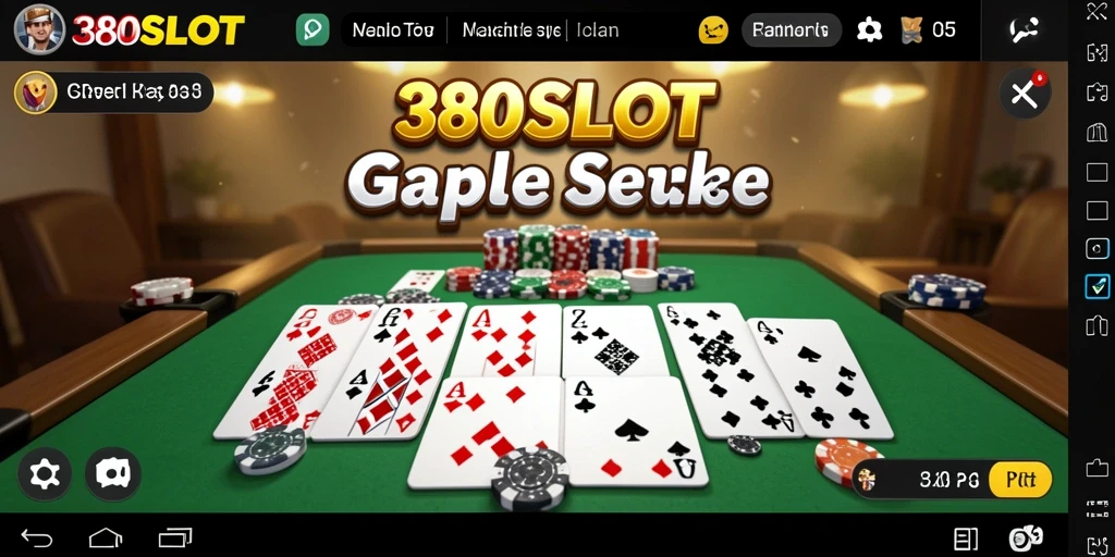 Tampilan gameplay Gaple yang seru di 380SLOT.
