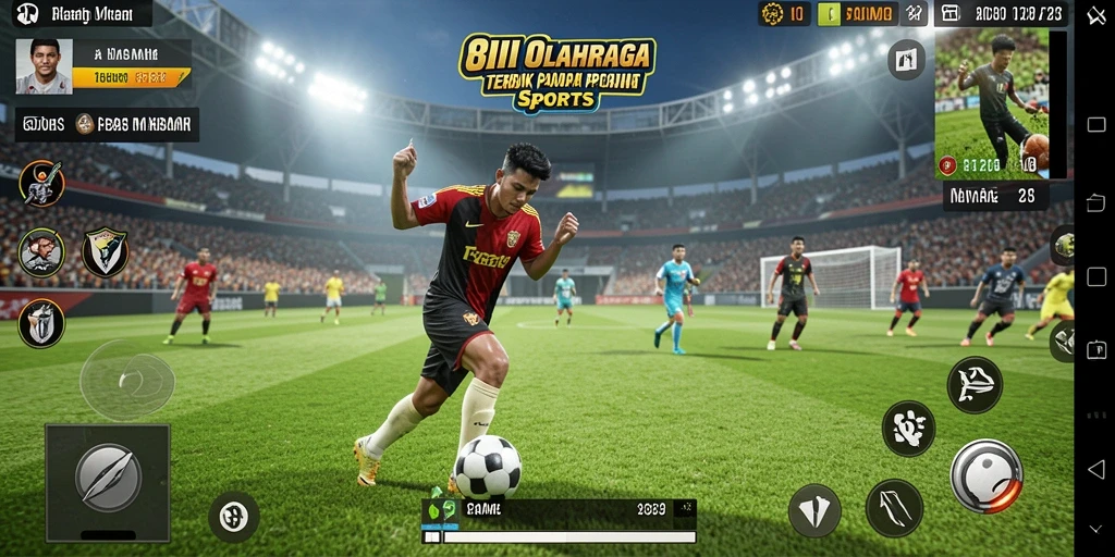 Screenshot utama 8II menunjukkan pertandingan olahraga yang seru dan kompetitif.