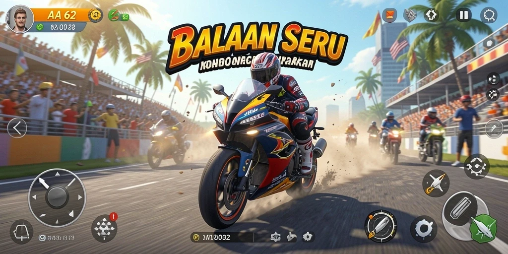 Tampilan mendebarkan dari gameplay AA62 yang penuh aksi.