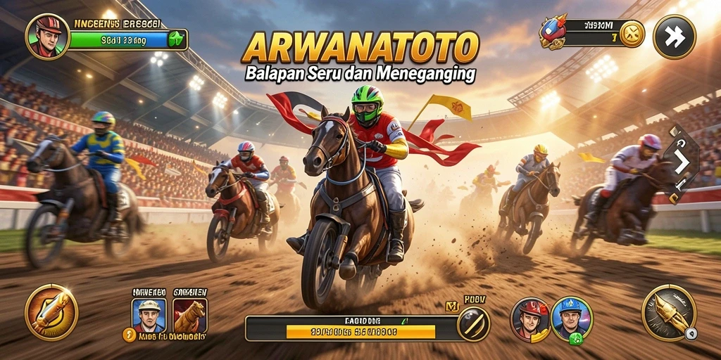 Gameplay Racing yang menegangkan dalam ARWANATOTO.