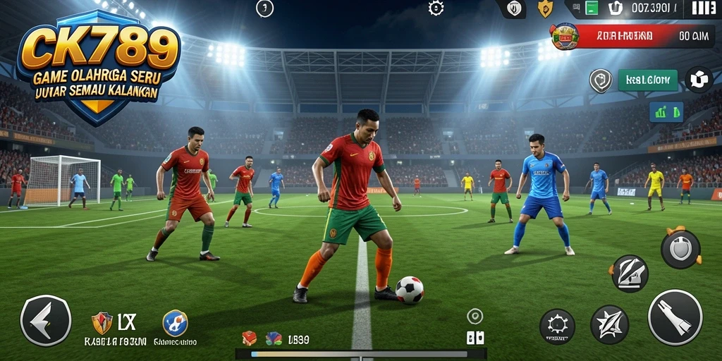 Tampilan gameplay seru di CK789 dengan berbagai olahraga.