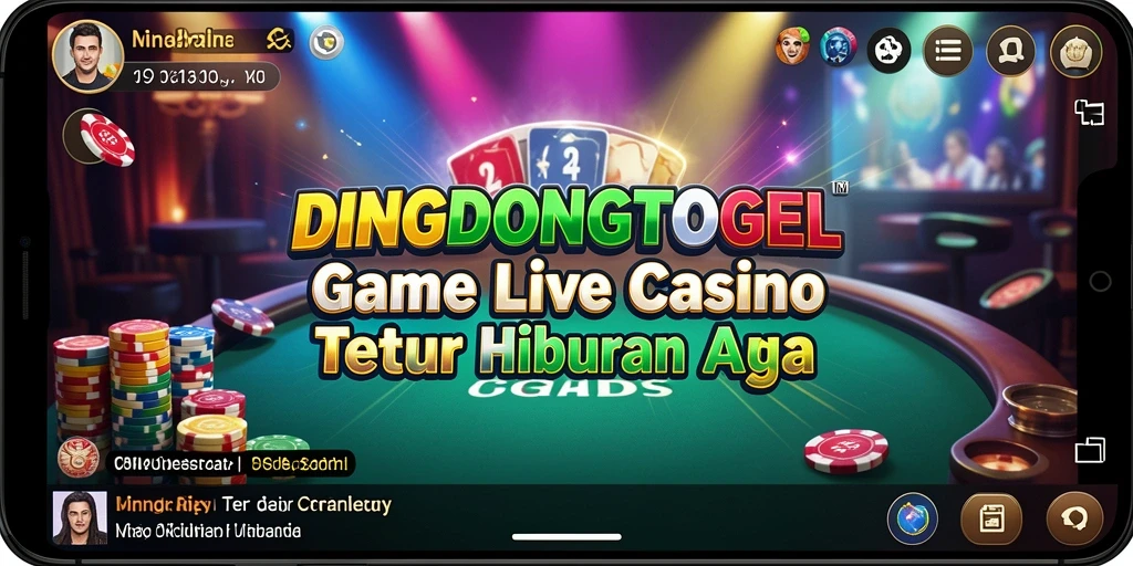 Tampilan menarik dari gameplay Live Casino DINGDONGTOGEL yang seru.