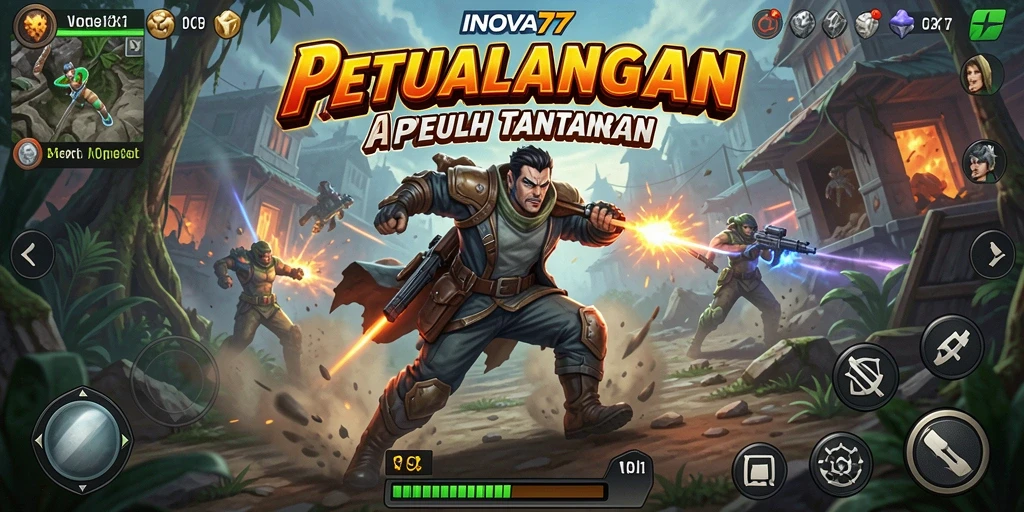 Tampilan gameplay yang penuh aksi dan tantangan.
