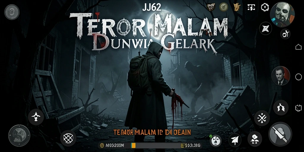 Screenshot gameplay JJ62 menunjukkan suasana mencekam dan menyeramkan.