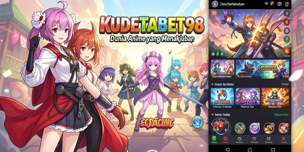 Screenshot KUDETABET98 menunjukkan aksi seru dalam dunia Anime.