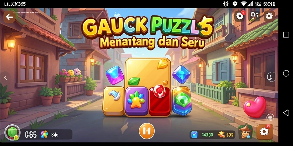 Screenshot gameplay LUCK365 yang menunjukkan teka-teki menantang.