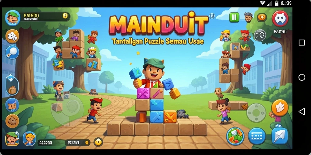 Screenshot gameplay MAINDUIT menampilkan tantangan puzzle yang memikat.