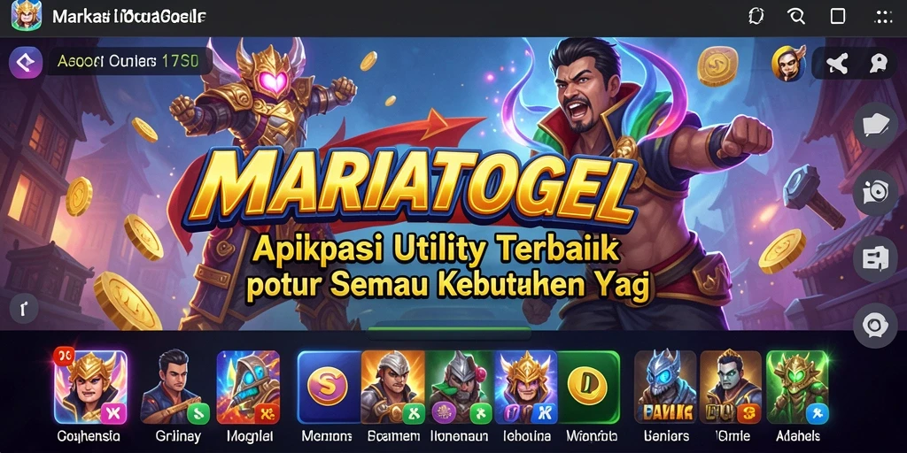 Tampilan antarmuka utama MARIATOGEL dengan fitur-fitur Utility.