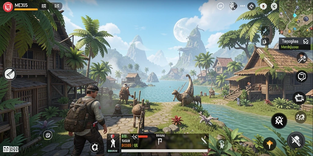 Tampilan menakjubkan dari gameplay ME355 dalam dunia terbuka.