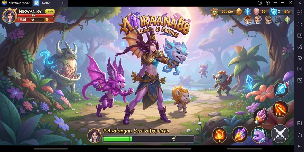 Tampilan gameplay NIRWANA88 yang mendebarkan dan penuh warna.