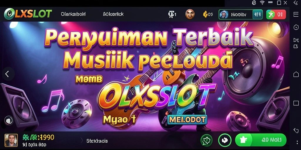 Tampilan gameplay OLXSLOT yang menarik dengan lagu-lagu seru.