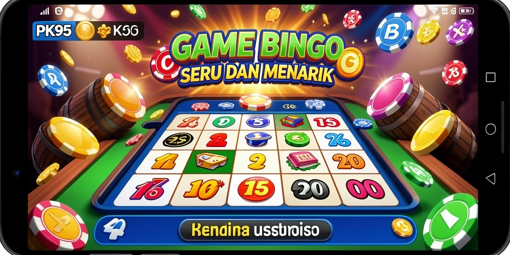Tangkapan layar gameplay PK95 menampilkan keseruan permainan Bingo yang interaktif.