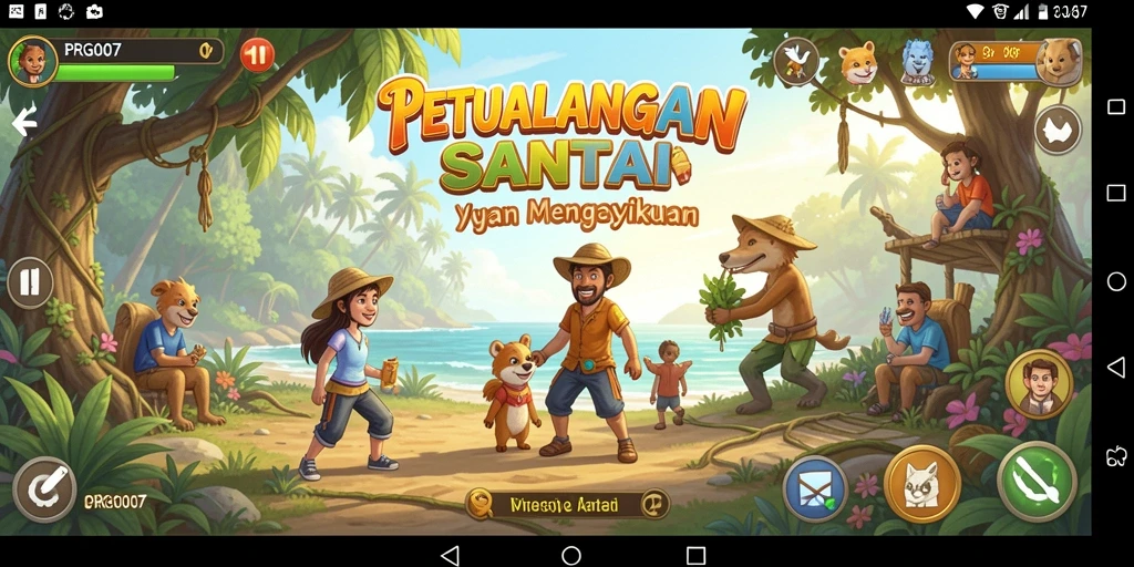Tangkapan layar menampilkan gameplay PRG007 yang menyenangkan dan interaktif.
