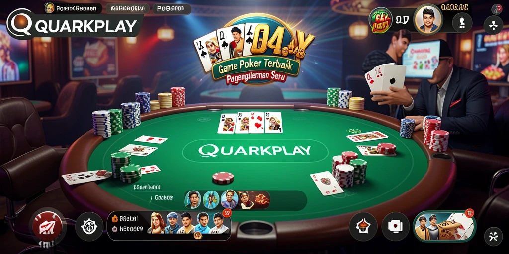 Tampilan gameplay seru dalam aplikasi Poker QUARKPLAY.