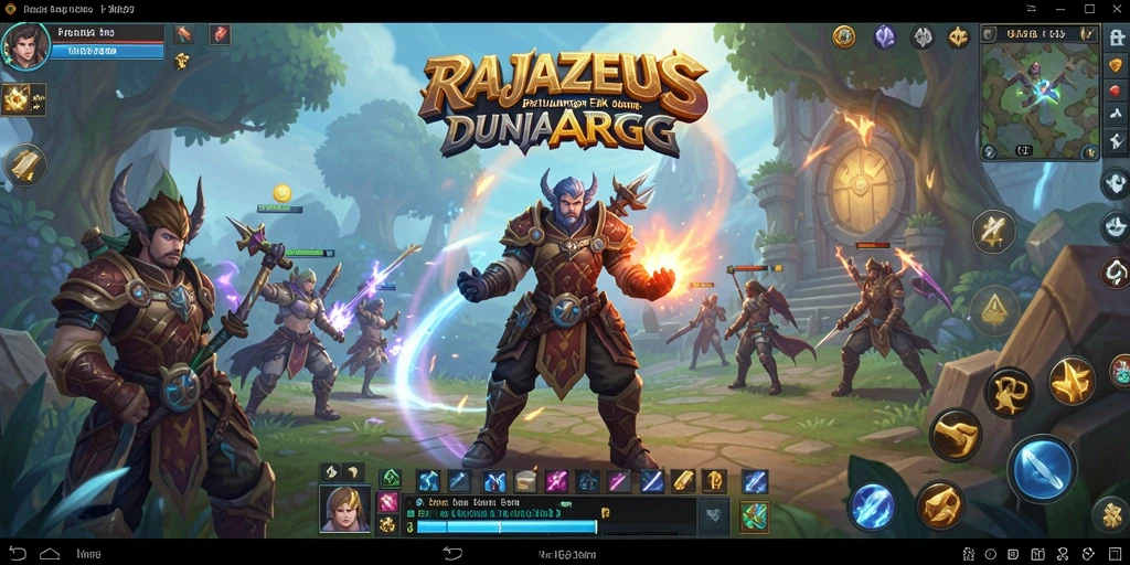 Tampilan aksi seru dalam permainan ARPG RAJAZEUS.