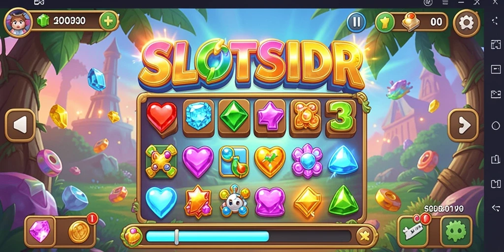 Screenshot gameplay SLOTSIDR yang menunjukkan aksi mencocokkan simbol.