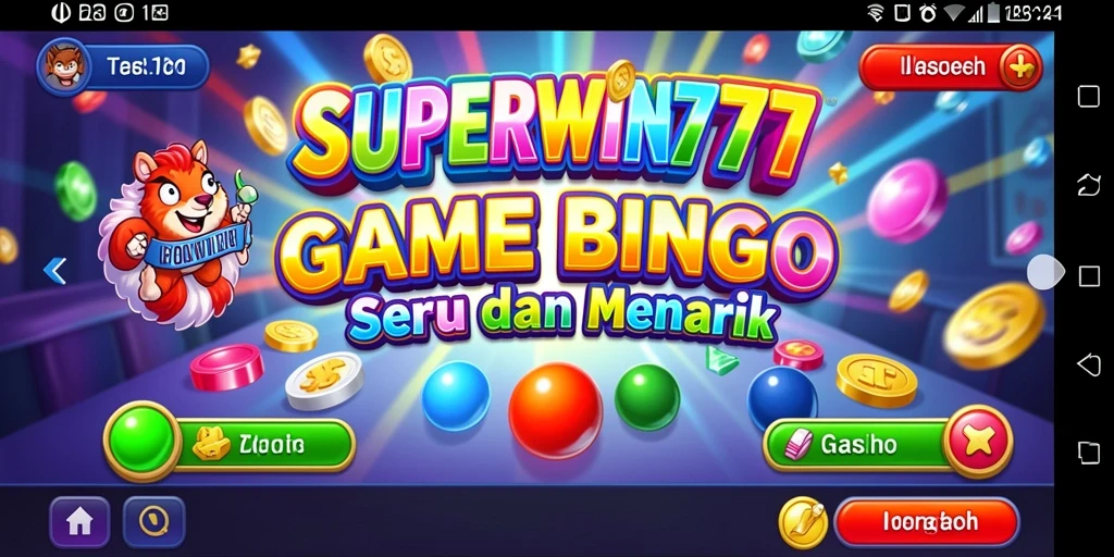 Tampilan gameplay seru dari SUPERWIN777 yang menarik saat bermain Bingo.