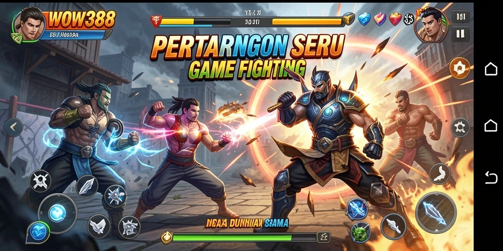 Tampilan gameplay seru dalam pertarungan WOW388.